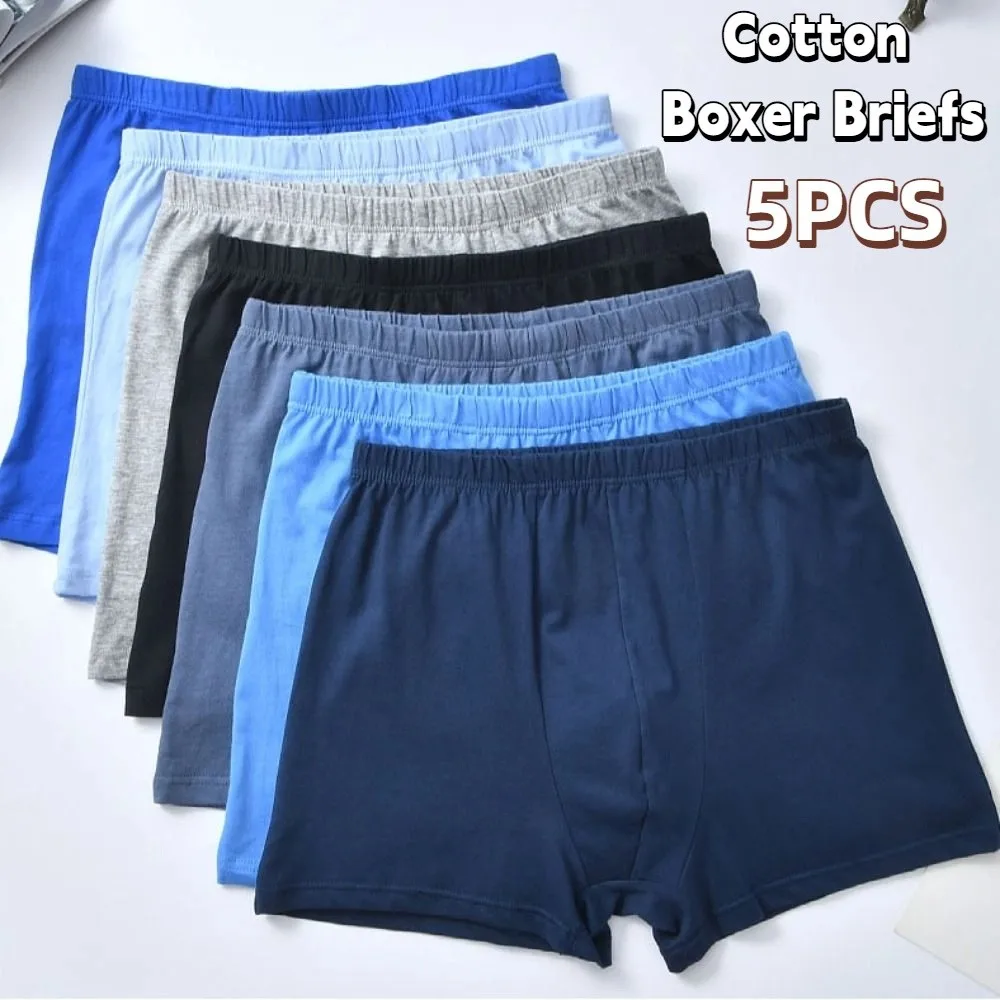 5PCS Comfortable Loose Cotton Boxer Briefs Panties Mid Waist Underwear for Men Lingerie Simple Shorts Underpants Gifts
5PCS Comfortable Loose Cotton Boxer Briefs Panties Mid Waist Underwear for Men Lingerie Simple Shorts Underpants Gifts