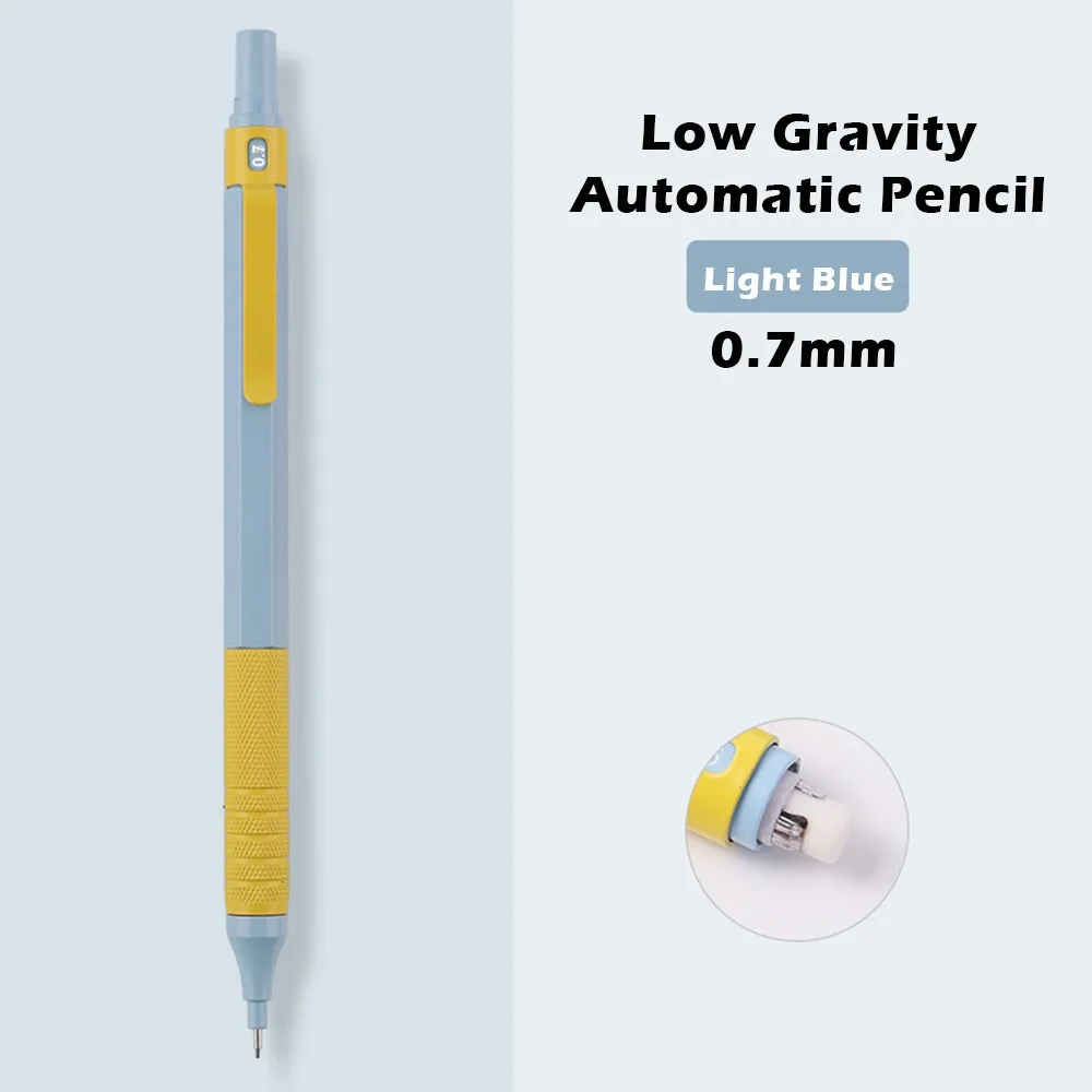 Metal Mechanical Pencil 0.5/0.7mm Low Gravity Propelling Pencil Sketch Comics Design Drawing Writing Tool Automatic Pencil
Metal Mechanical Pencil 0.5/0.7mm Low Gravity Propelling Pencil Sketch Comics Design Drawing Writing Tool Automatic Pencil