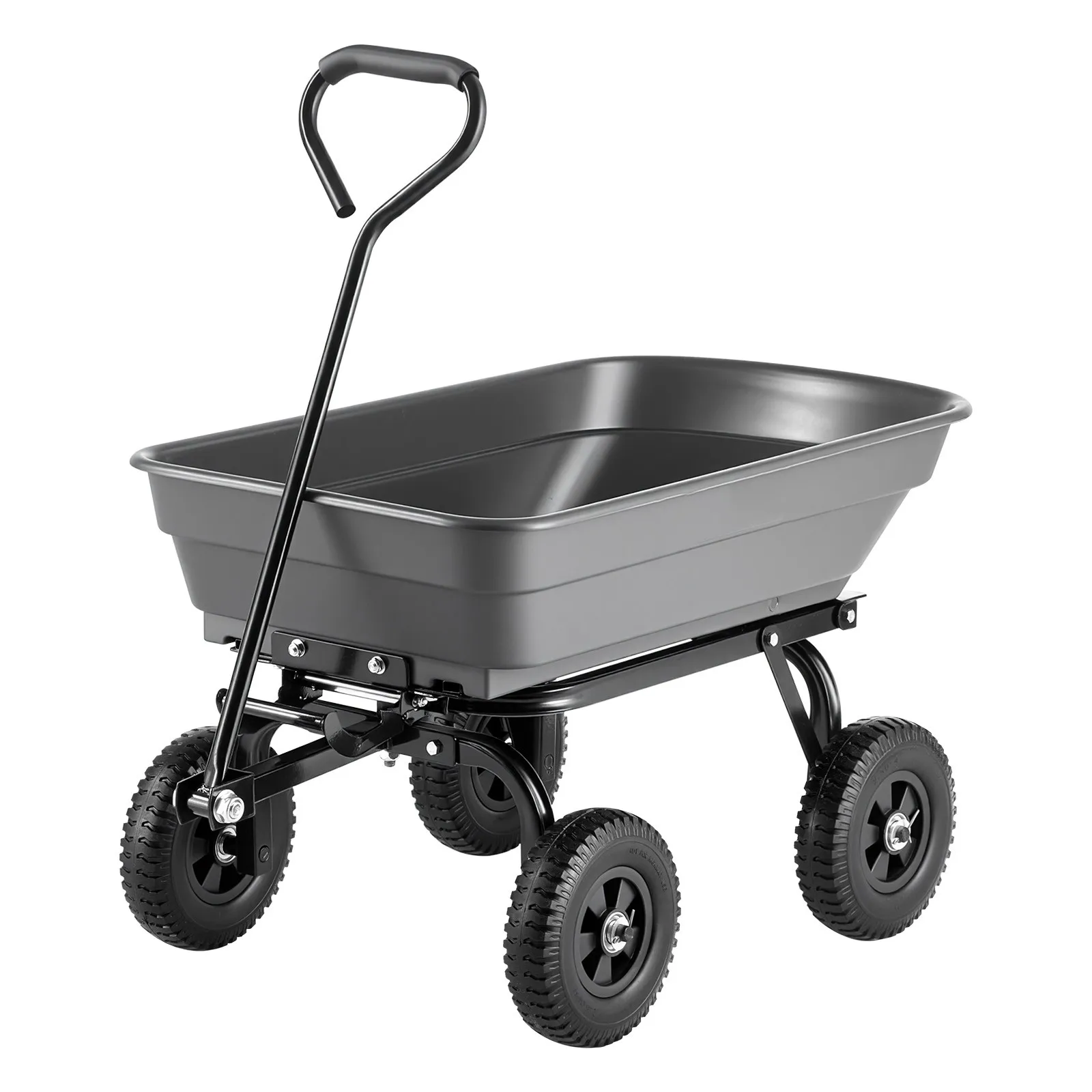 600lbs Garden Dump Cart with 90°Quick-Dump Mechanism and Durable Poly Bed
600lbs Garden Dump Cart with 90°Quick-Dump Mechanism and Durable Poly Bed