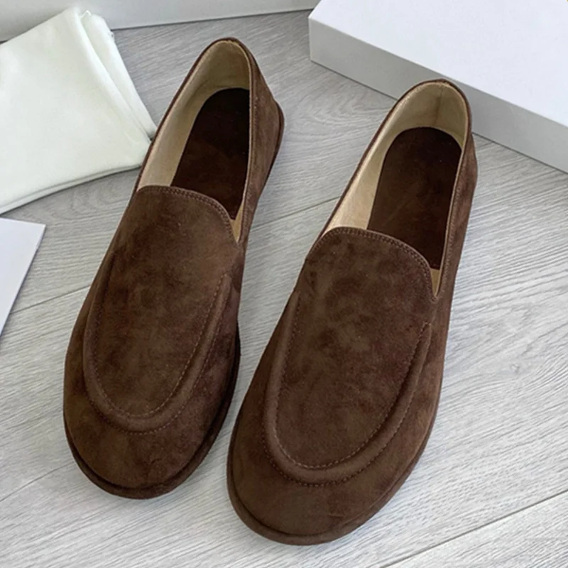 Jenny&Dave French Lazy Fashion Genuine Leather Loafers Shoes Women's Autumn Cow Suede Retro Round Toe Flat Shoes Ladies
Jenny&Dave French Lazy Fashion Genuine Leather Loafers Shoes Women's Autumn Cow Suede Retro Round Toe Flat Shoes Ladies