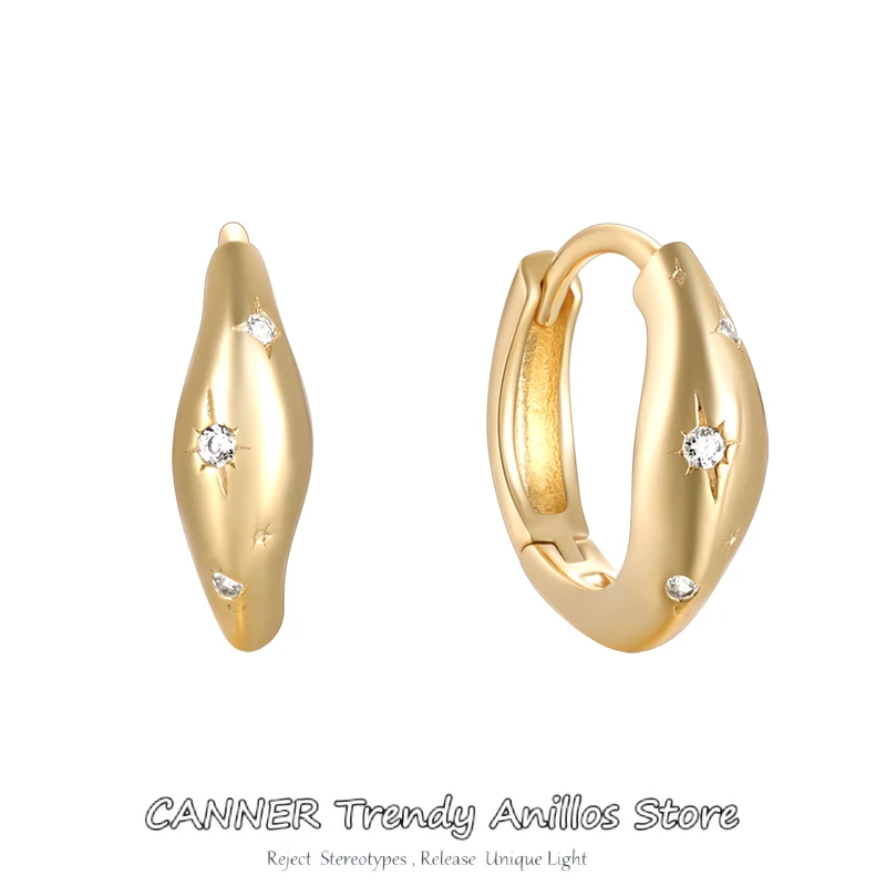CANNER 925 Sterling Silver Smooth Chunky Hoop Earring for Women Octagonal Star CZ Wide Thick Statement Earing Vintage Jewel Gift
CANNER 925 Sterling Silver Smooth Chunky Hoop Earring for Women Octagonal Star CZ Wide Thick Statement Earing Vintage Jewel Gift