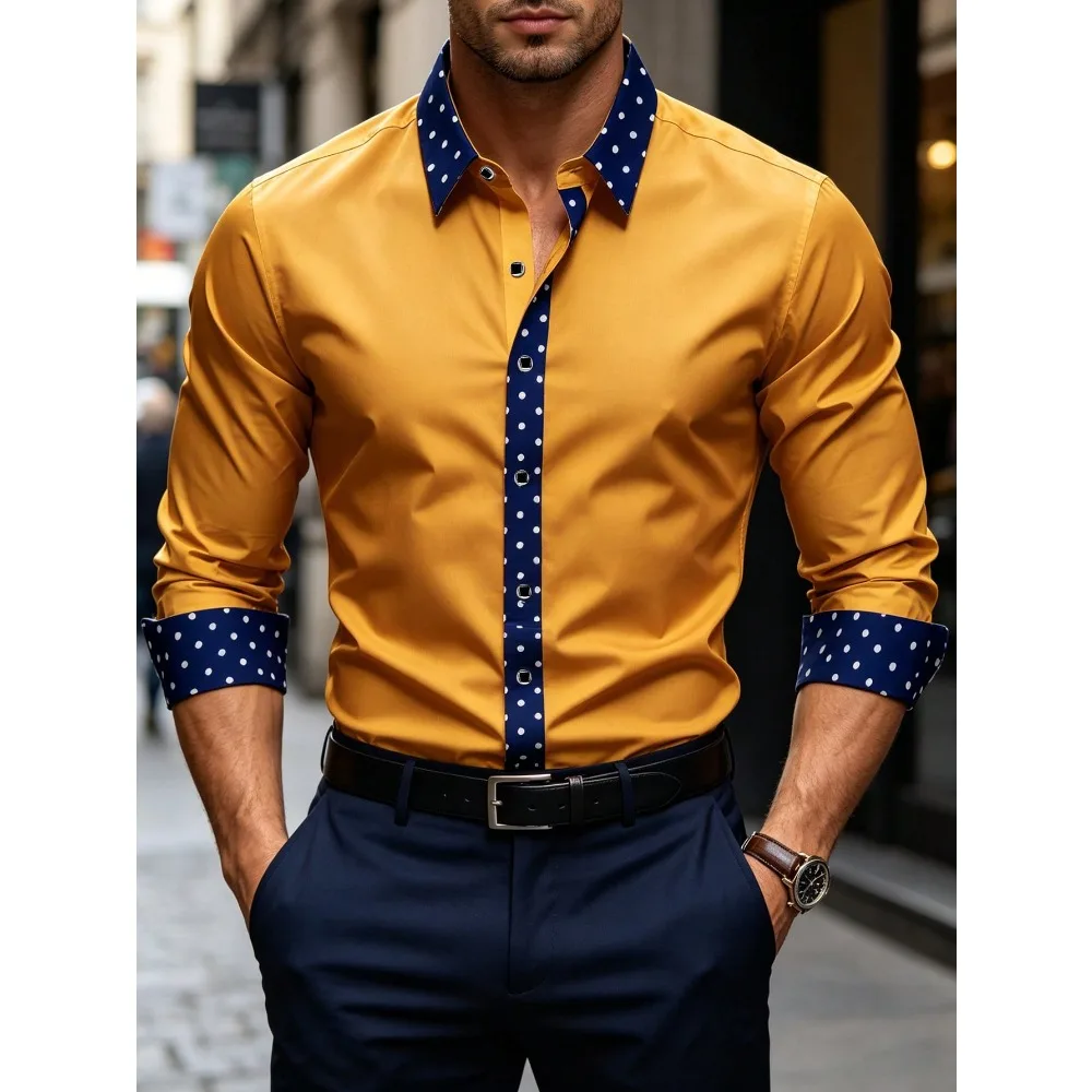 FGKKS Men's Shirt Brand New Elegant Fashion Four Season Tuxedo Long Sleeve Smart Casual Micro Elastic Male Business Shirts
FGKKS Men's Shirt Brand New Elegant Fashion Four Season Tuxedo Long Sleeve Smart Casual Micro Elastic Male Business Shirts