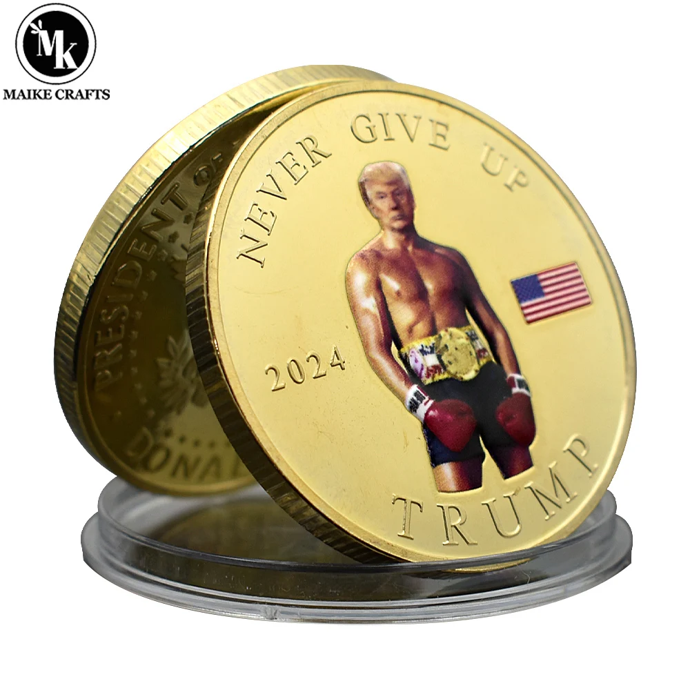 47th United States President Donald Trump Commemorative Coin Never Give Up Gold Medal Collection Gift
47th United States President Donald Trump Commemorative Coin Never Give Up Gold Medal Collection Gift
