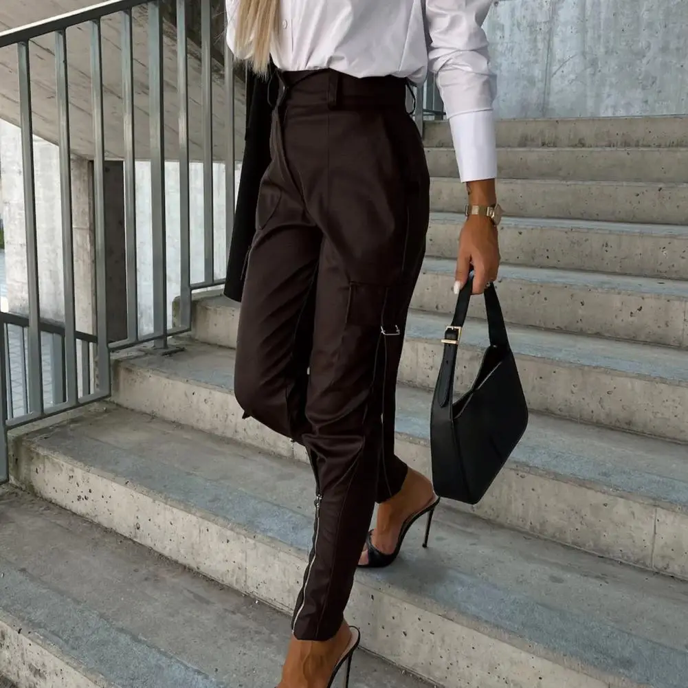 Women Pants Stylish Women's Faux Leather Pencil Pants High Waist Slim Fit Multi Pockets Trendy Trousers for A Chic Look Zipper
Women Pants Stylish Women's Faux Leather Pencil Pants High Waist Slim Fit Multi Pockets Trendy Trousers for A Chic Look Zipper