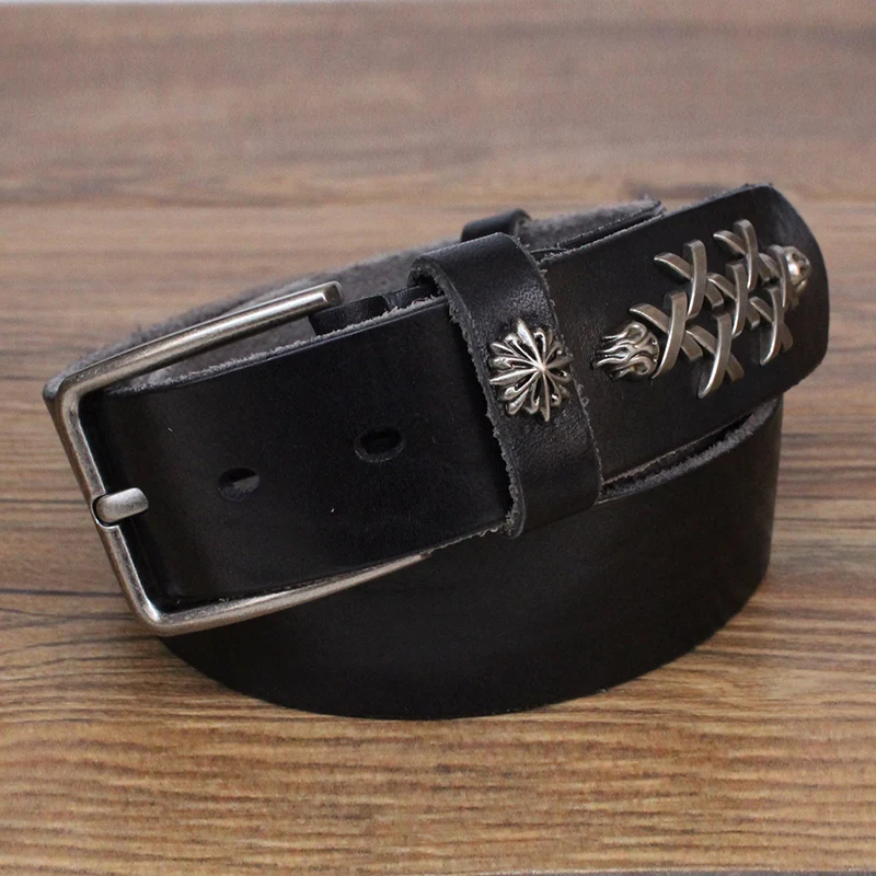 Handmade Top Layer Cowhide Belt Vintage Rivet Fashionable Versatile Youth Pants Belt Buckle Men's Waist Belt Workwear Belt
Handmade Top Layer Cowhide Belt Vintage Rivet Fashionable Versatile Youth Pants Belt Buckle Men's Waist Belt Workwear Belt