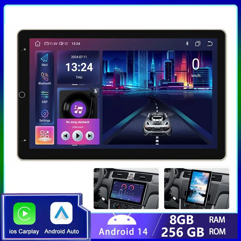 10.1"Inch Universal Rotatable 2Din Car Radio Android 14 Auto Screen Stereo Multimedia Video Player CaPlay Autoradio Head Unit
10.1"Inch Universal Rotatable 2Din Car Radio Android 14 Auto Screen Stereo Multimedia Video Player CaPlay Autoradio Head Unit
