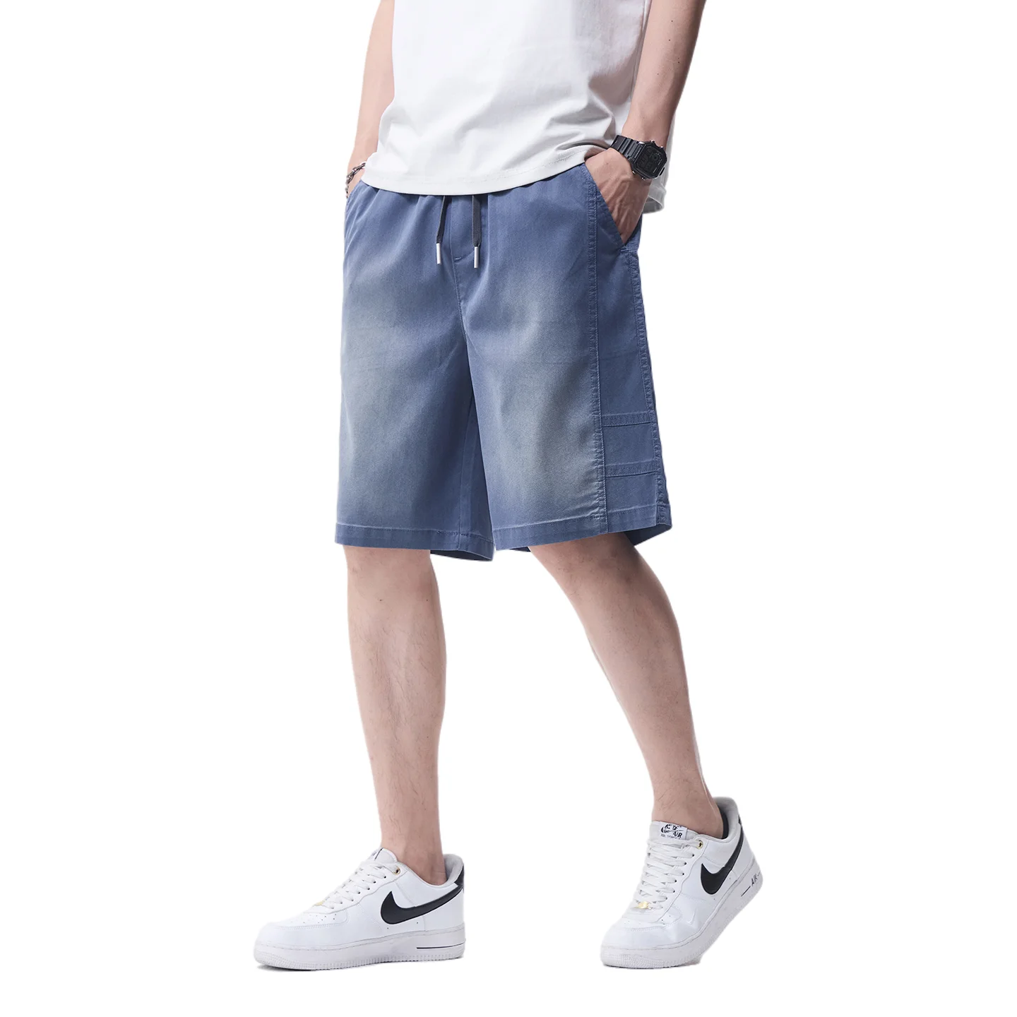 Men's Denim Shorts Summer Fashion Breathable Cool Feeling Draped Lyocell Blend Loose Vintage 5-point-pants Utility Streetwear
Men's Denim Shorts Summer Fashion Breathable Cool Feeling Draped Lyocell Blend Loose Vintage 5-point-pants Utility Streetwear