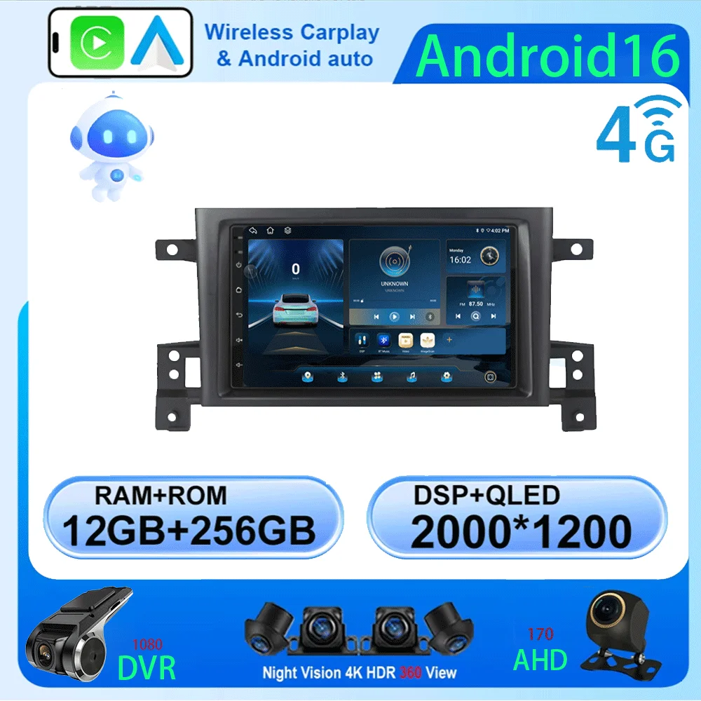 LJZN 7inch Android 16 For Suzuki Grand Vitara 3 2005-2010 2011-2015 Car Radio Multimedia Player GPS Carplay Androidauto 4G+WIFI
LJZN 7inch Android 16 For Suzuki Grand Vitara 3 2005-2010 2011-2015 Car Radio Multimedia Player GPS Carplay Androidauto 4G+WIFI