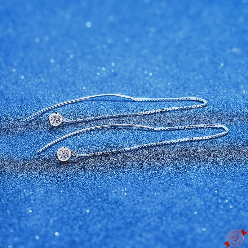 0.2ct Moissanite S925 Silver Stud Earring for Women Plated Platinum Long Tassel Minimalist Ear Studs Fashion Jewelry Wholesale
0.2ct Moissanite S925 Silver Stud Earring for Women Plated Platinum Long Tassel Minimalist Ear Studs Fashion Jewelry Wholesale