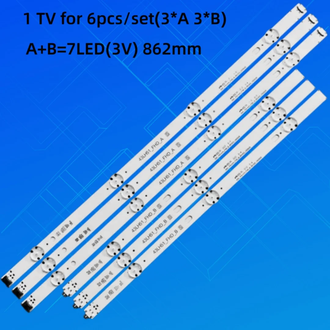 LED Backlight Strips For TV 43LH5100 43LH510N 43LH510T LED Bars Band Rulers 43LH51_FHD_A S LGE_WICOP_FHD 43inch_FHD_B_REV02 Tape
LED Backlight Strips For TV 43LH5100 43LH510N 43LH510T LED Bars Band Rulers 43LH51_FHD_A S LGE_WICOP_FHD 43inch_FHD_B_REV02 Tape