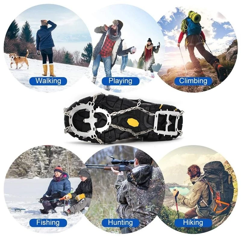 77UF Ice Cleat Crampon 18 Spikes Anti-Slip Traction Grip Safety Traction Microspikes
77UF Ice Cleat Crampon 18 Spikes Anti-Slip Traction Grip Safety Traction Microspikes