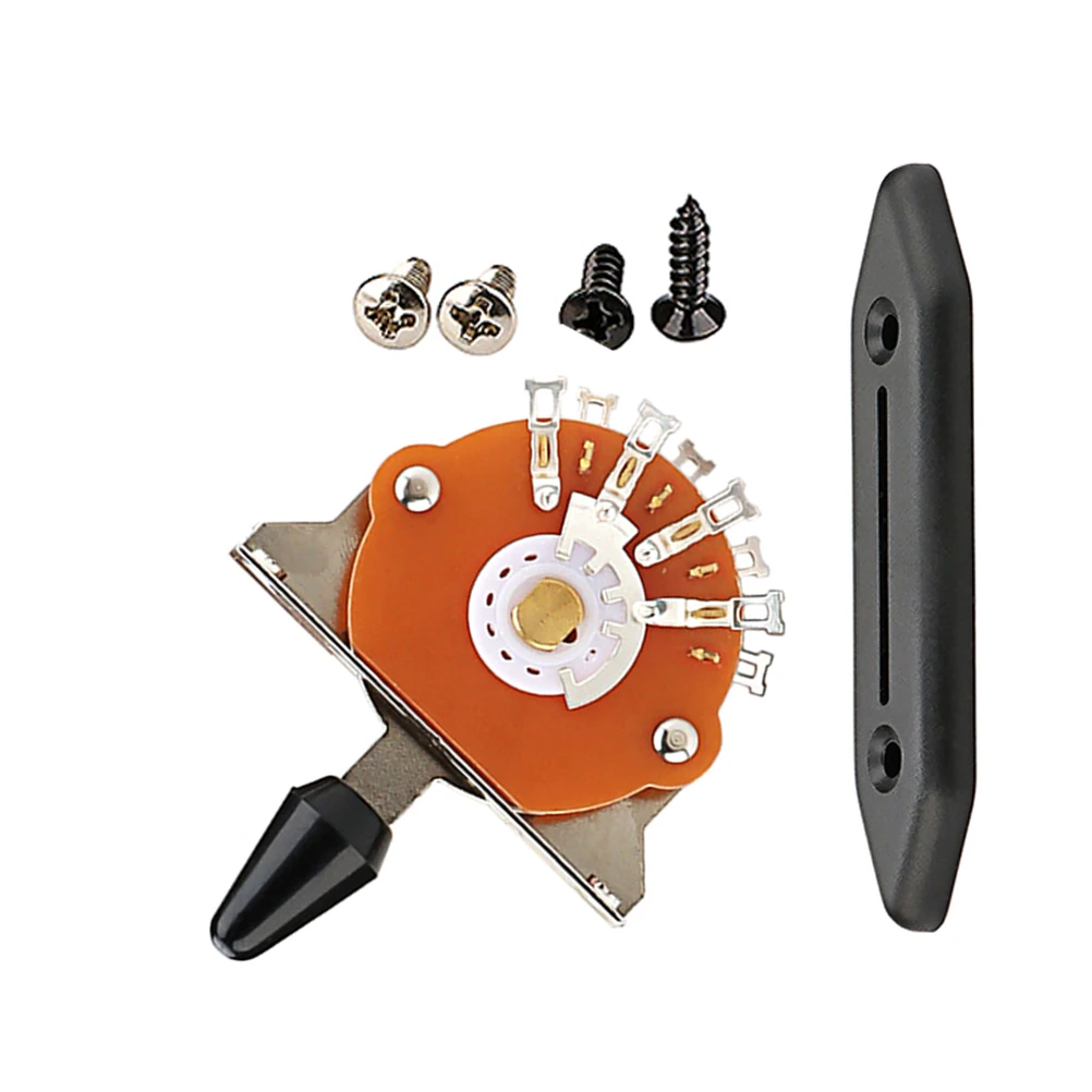 1Set Guitar Switch Component Alloy 5-Way Lever Switch Protective Guard Plate Replacement Pickup Selector for Electric Guitars
1Set Guitar Switch Component Alloy 5-Way Lever Switch Protective Guard Plate Replacement Pickup Selector for Electric Guitars