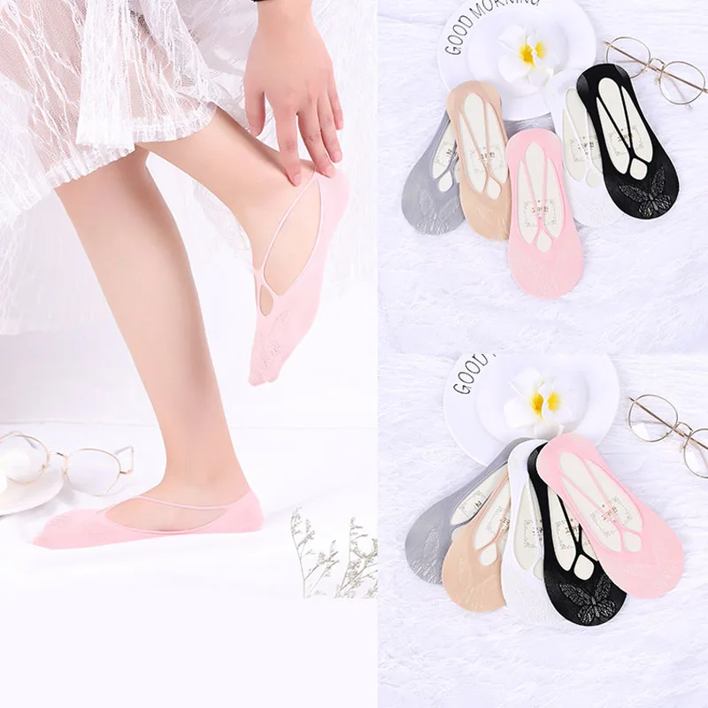 5 Pairs Invisible Socks Women Hollow Butterfly Socks Solid Color Thin Ice Silk Non-slip Cross Strap Invisible Harness Boat Socks
5 Pairs Invisible Socks Women Hollow Butterfly Socks Solid Color Thin Ice Silk Non-slip Cross Strap Invisible Harness Boat Socks