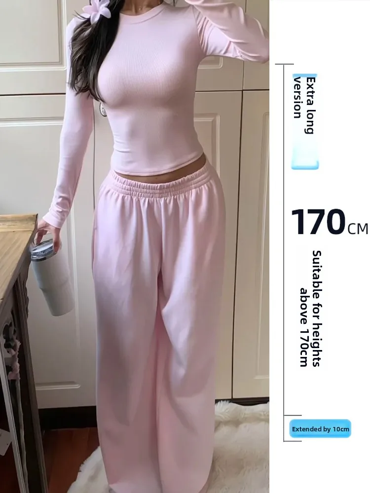 Женские розовые спортивные брюки с высокой талией, прямые, удлиненные, свободного кроя, для повседневной носки, осенний сезон
Женские розовые спортивные брюки с высокой талией, прямые, удлиненные, свободного кроя, для повседневной носки, осенний сезон