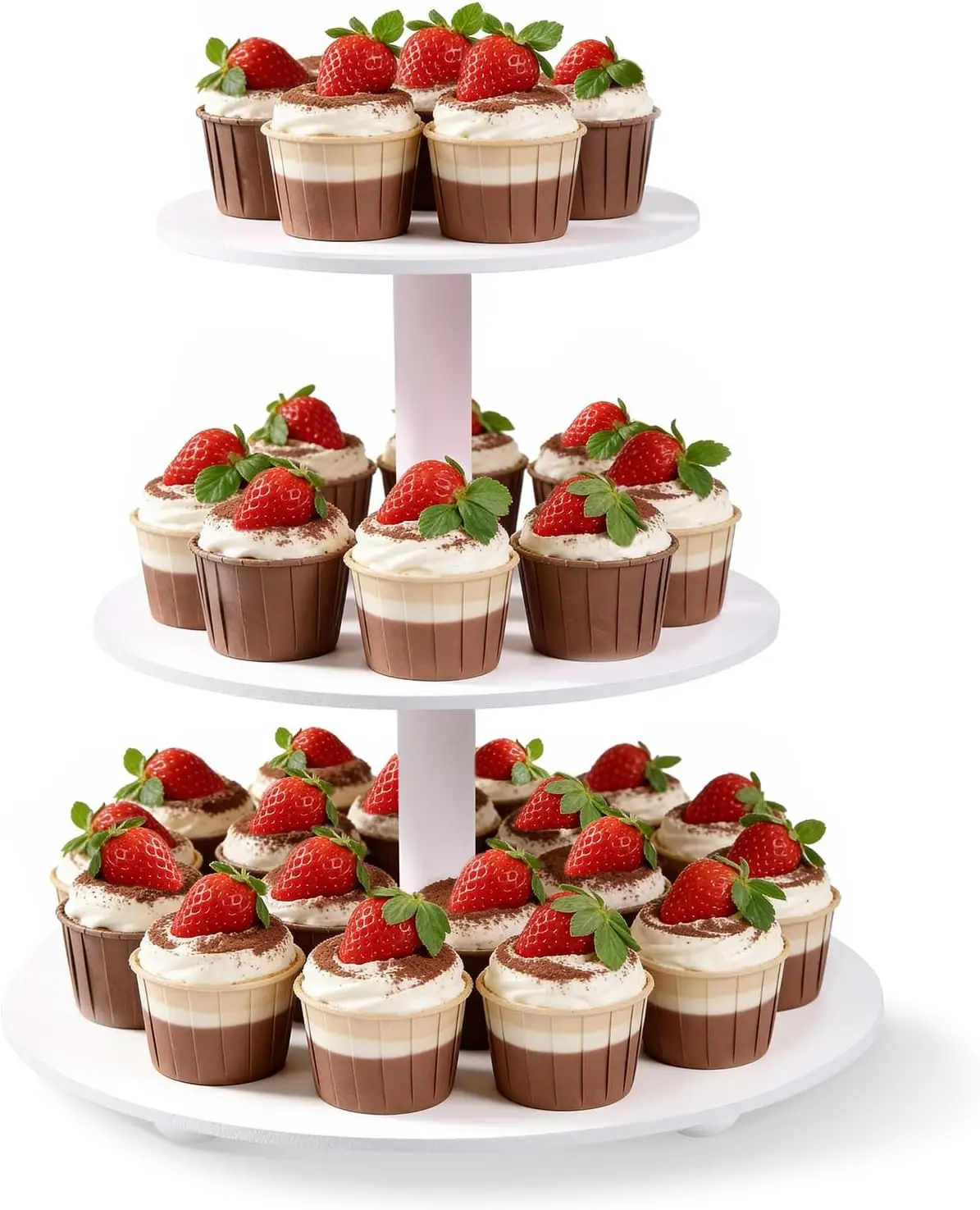 Homiva Store VIVIRBIEN 3-Tier Wooden Cupcake Stand:12in White Round Tiered Cake Stand,Dessert Display for 33 Cupcakes,Easy to Assemble and with Instruction,Cupcake Tower for Wedding/Party/Birthday/Decor
Homiva Store VIVIRBIEN 3-Tier Wooden Cupcake Stand:12in White Round Tiered Cake Stand,Dessert Display for 33 Cupcakes,Easy to Assemble and with Instruction,Cupcake Tower for Wedding/Party/Birthday/Decor