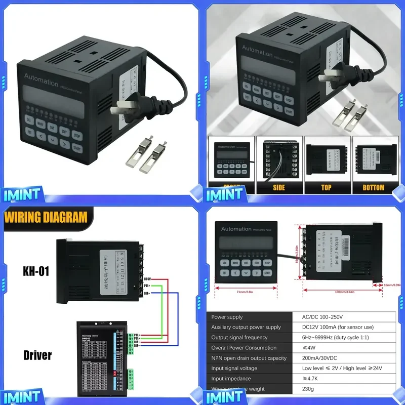 HLTNC KH-01 Single Axis Stepper Motor Controller Programmable Standalone Pulse Generator for CNC Linear Motion Control
HLTNC KH-01 Single Axis Stepper Motor Controller Programmable Standalone Pulse Generator for CNC Linear Motion Control