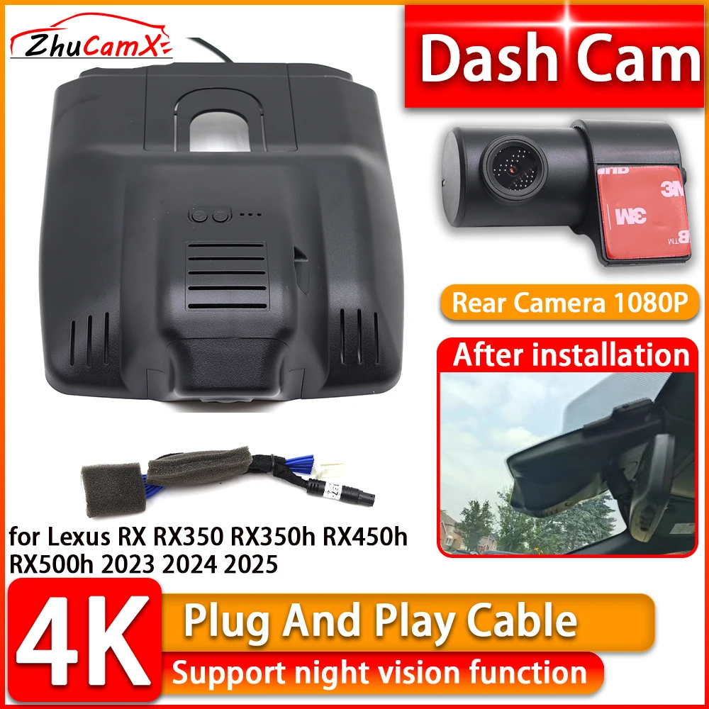 Wiifi 4K Dash Cam for Lexus RX RX350 RX350h RX450h RX500h 2023 2024 2025 DVR Front Rear Car Camera Plug and Play Video Recorder
Wiifi 4K Dash Cam for Lexus RX RX350 RX350h RX450h RX500h 2023 2024 2025 DVR Front Rear Car Camera Plug and Play Video Recorder