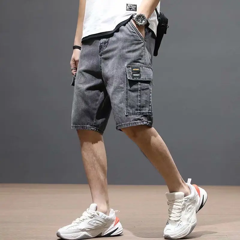 Men's Cargo Denim Shorts Knee-Length Summer Casual Hong Kong Fashion Slim Fit Straight Leg Versatile Simple Trendy Stylish
Men's Cargo Denim Shorts Knee-Length Summer Casual Hong Kong Fashion Slim Fit Straight Leg Versatile Simple Trendy Stylish
