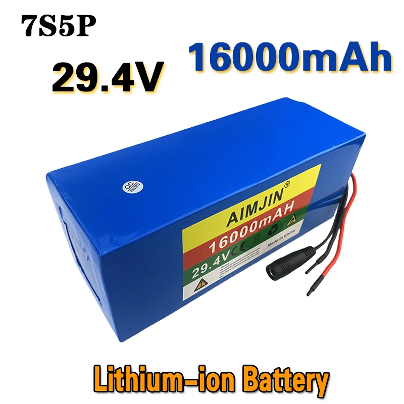 7S5P 29.4V 16000mAh 18650 Battery Lithium Ion Battery For transportation equipment Outdoor Power Supplies etc
7S5P 29.4V 16000mAh 18650 Battery Lithium Ion Battery For transportation equipment Outdoor Power Supplies etc