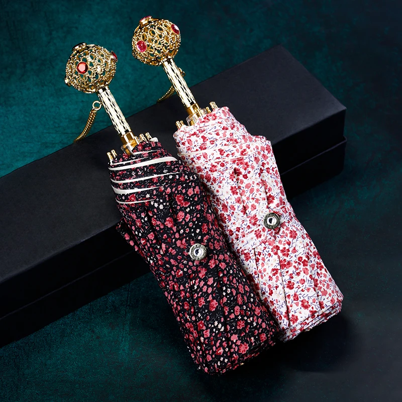 DanMunier Creative Folding Umbrella Women Retro Luxury Umbrellas UV Protection Outdoor Portable Windproof Parasol with Gift Box
DanMunier Creative Folding Umbrella Women Retro Luxury Umbrellas UV Protection Outdoor Portable Windproof Parasol with Gift Box