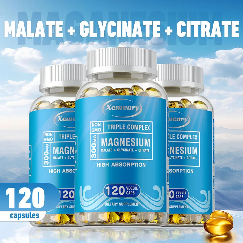 Triple Magnesium Complex Capsules - Relieve Nerve Stress and Muscle Contraction, Support Bone Health and Boost Immune Function
Triple Magnesium Complex Capsules - Relieve Nerve Stress and Muscle Contraction, Support Bone Health and Boost Immune Function