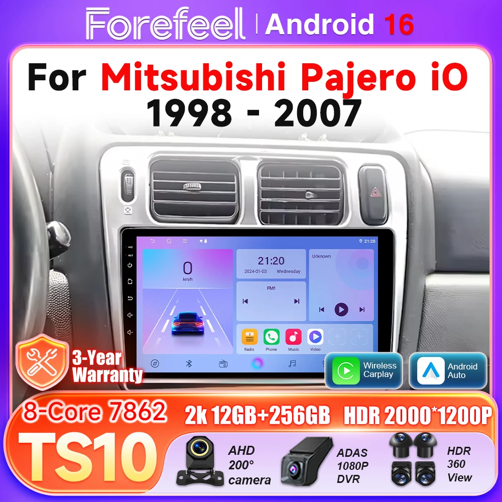 Android 16 Auto Car Radio For Mitsubishi Pajero iO 1998 1999 2000 2001 2002 2003 2004 2005 2006 2007 Multimedia Player Carplay
Android 16 Auto Car Radio For Mitsubishi Pajero iO 1998 1999 2000 2001 2002 2003 2004 2005 2006 2007 Multimedia Player Carplay