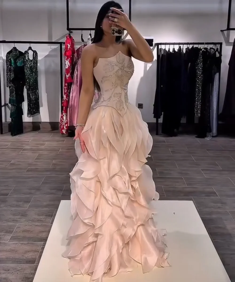 Customized Simple Organza Pleat Ruffle A-line Strapless Long Luxury Party Dresses Sizes Available Classic
Customized Simple Organza Pleat Ruffle A-line Strapless Long Luxury Party Dresses Sizes Available Classic