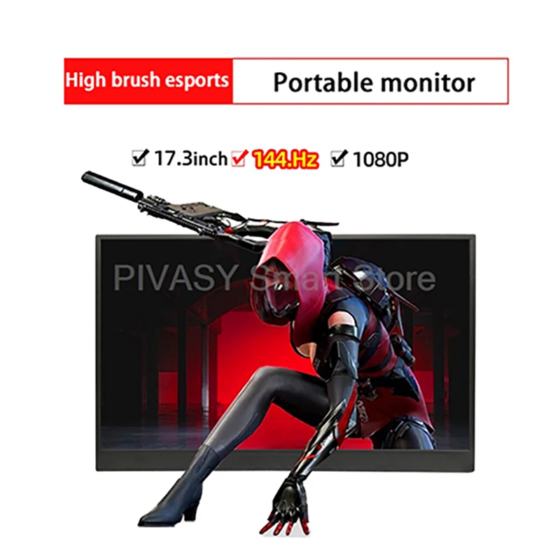 17,3-дюймовый портативный монитор 144 Гц PS5, расширительный экран хоста, 1080P IPS HD ПК, дополнительный дисплей, два динамика, время отклика 6 мс
17,3-дюймовый портативный монитор 144 Гц PS5, расширительный экран хоста, 1080P IPS HD ПК, дополнительный дисплей, два динамика, время отклика 6 мс