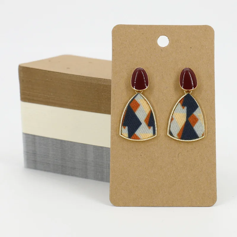 100PCS Solid Color Kraft Paper Earring Cards 5x8.9cm - Jewelry Packaging & Display for DIY Crafts, Ear Studs & Accessories
100PCS Solid Color Kraft Paper Earring Cards 5x8.9cm - Jewelry Packaging & Display for DIY Crafts, Ear Studs & Accessories