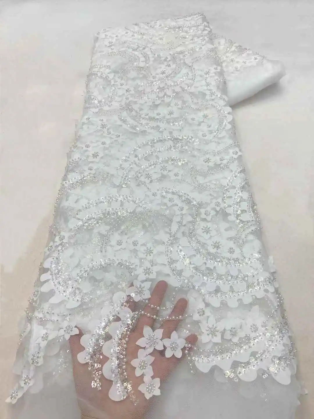 3D Lace African Mesh Lace Fabric Nigerian Beads Lace Fabric 2025 High Quality Nigeria Lace Dresses for Women Party Wedding Sew
3D Lace African Mesh Lace Fabric Nigerian Beads Lace Fabric 2025 High Quality Nigeria Lace Dresses for Women Party Wedding Sew