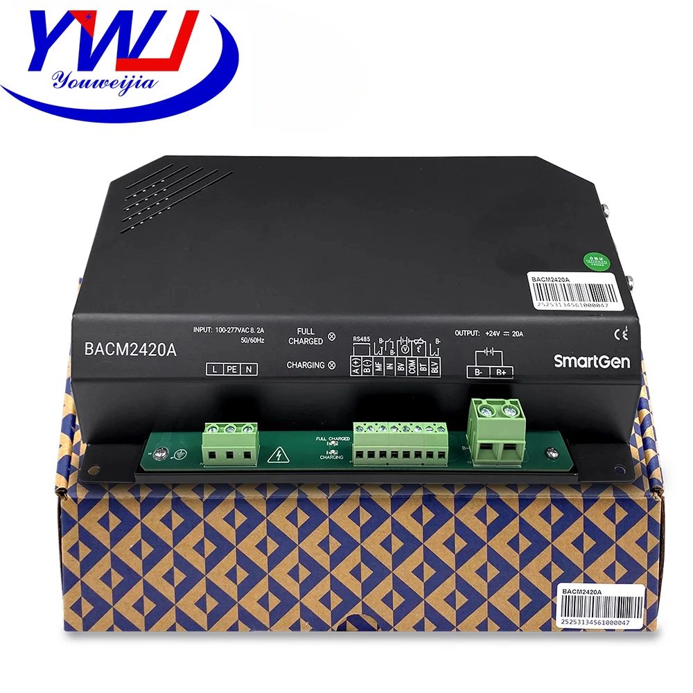 BACM2420A Smartgen 20A Intelligent Battery Charger 12V/24V Two/Three-Stage Charging 100-277V AC for Genset Engine Parts
BACM2420A Smartgen 20A Intelligent Battery Charger 12V/24V Two/Three-Stage Charging 100-277V AC for Genset Engine Parts