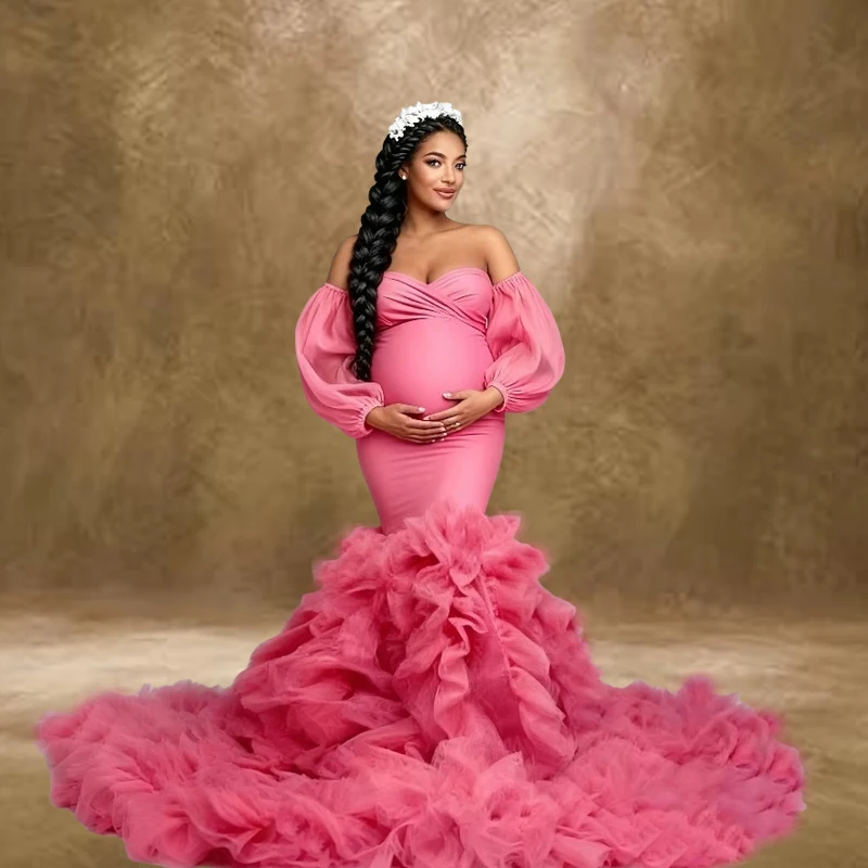 Mermaid Maternity Gown - Soft Mesh Waist Defining Dress with Flared Hem - Stretch Tulle Photography Dress for Pregnancy bebe
Mermaid Maternity Gown - Soft Mesh Waist Defining Dress with Flared Hem - Stretch Tulle Photography Dress for Pregnancy bebe