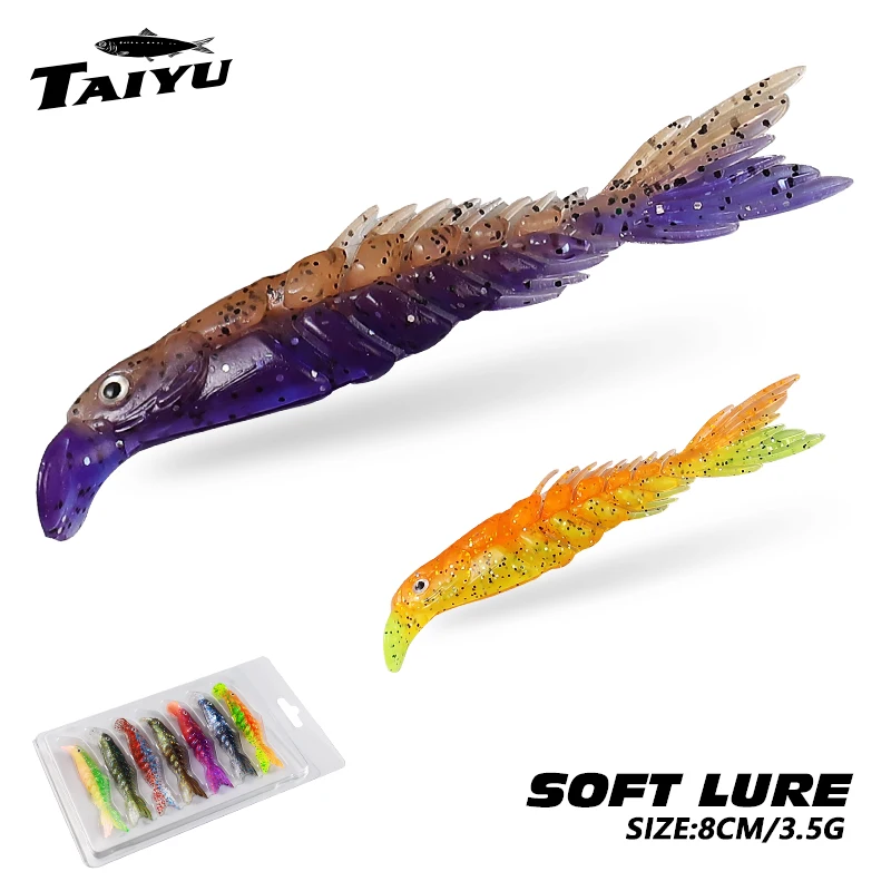 TAIYU 7pcs Fishing Lure Set Soft Shrimp Lure High Quality Bionic Multi-joint Bite resistant Artificial Bait For Bass Fishing 
TAIYU 7pcs Fishing Lure Set Soft Shrimp Lure High Quality Bionic Multi-joint Bite resistant Artificial Bait For Bass Fishing