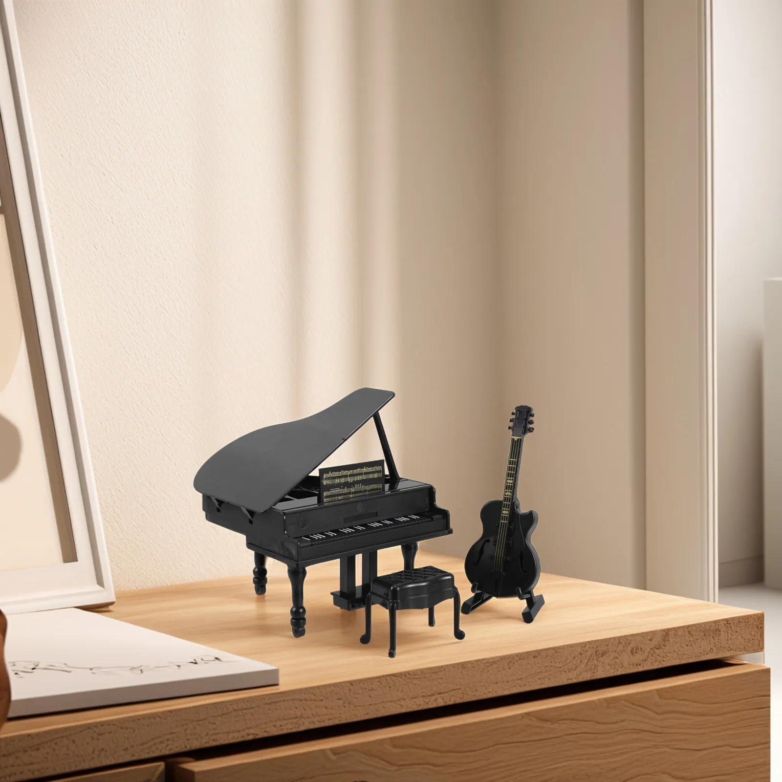 1Set Miniature Dollhouse Musical Instruments Set Realistic Grand Piano Guitar Decoration Collection Ornaments Microature Musical
1Set Miniature Dollhouse Musical Instruments Set Realistic Grand Piano Guitar Decoration Collection Ornaments Microature Musical