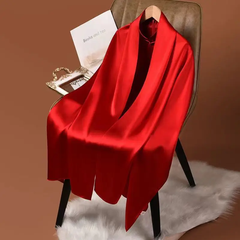 High Quality Red Scarf New Year Gift Autumn and Winter High-End Match Cheongsam Outerwear Ladies Silk
High Quality Red Scarf New Year Gift Autumn and Winter High-End Match Cheongsam Outerwear Ladies Silk