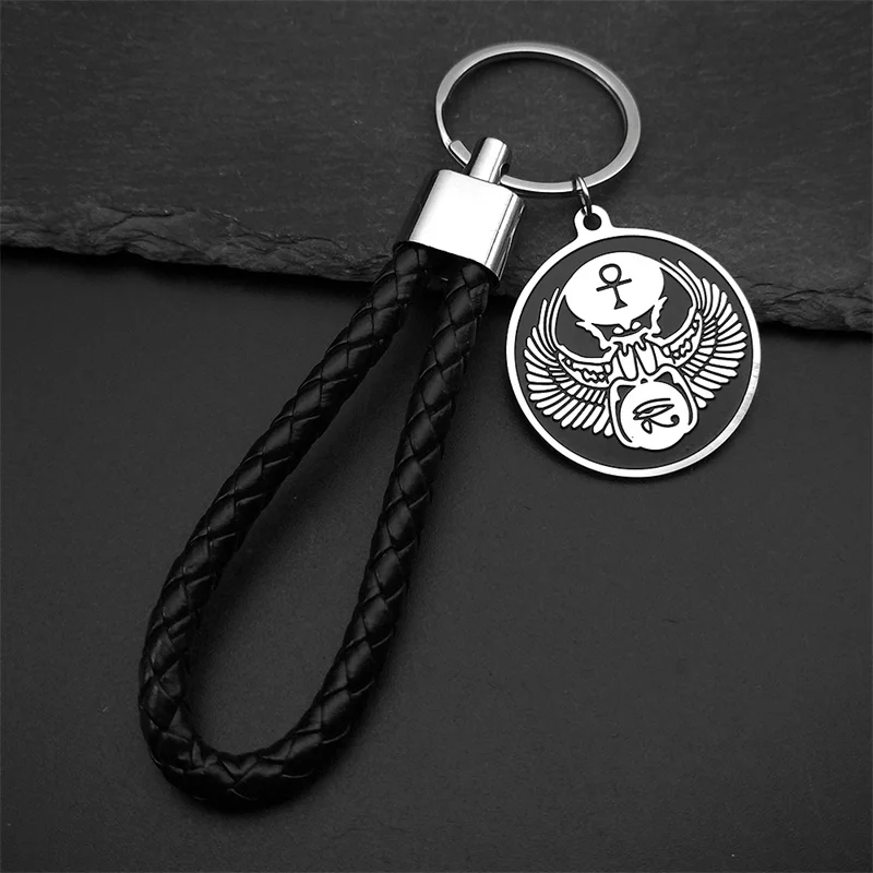 Egypt Ankh Cross Key of Life Leather Key Chain for Women Men Stainless Steel Amulet Egyptian Eye of Horus Key Ring Jewelry Gift
Egypt Ankh Cross Key of Life Leather Key Chain for Women Men Stainless Steel Amulet Egyptian Eye of Horus Key Ring Jewelry Gift