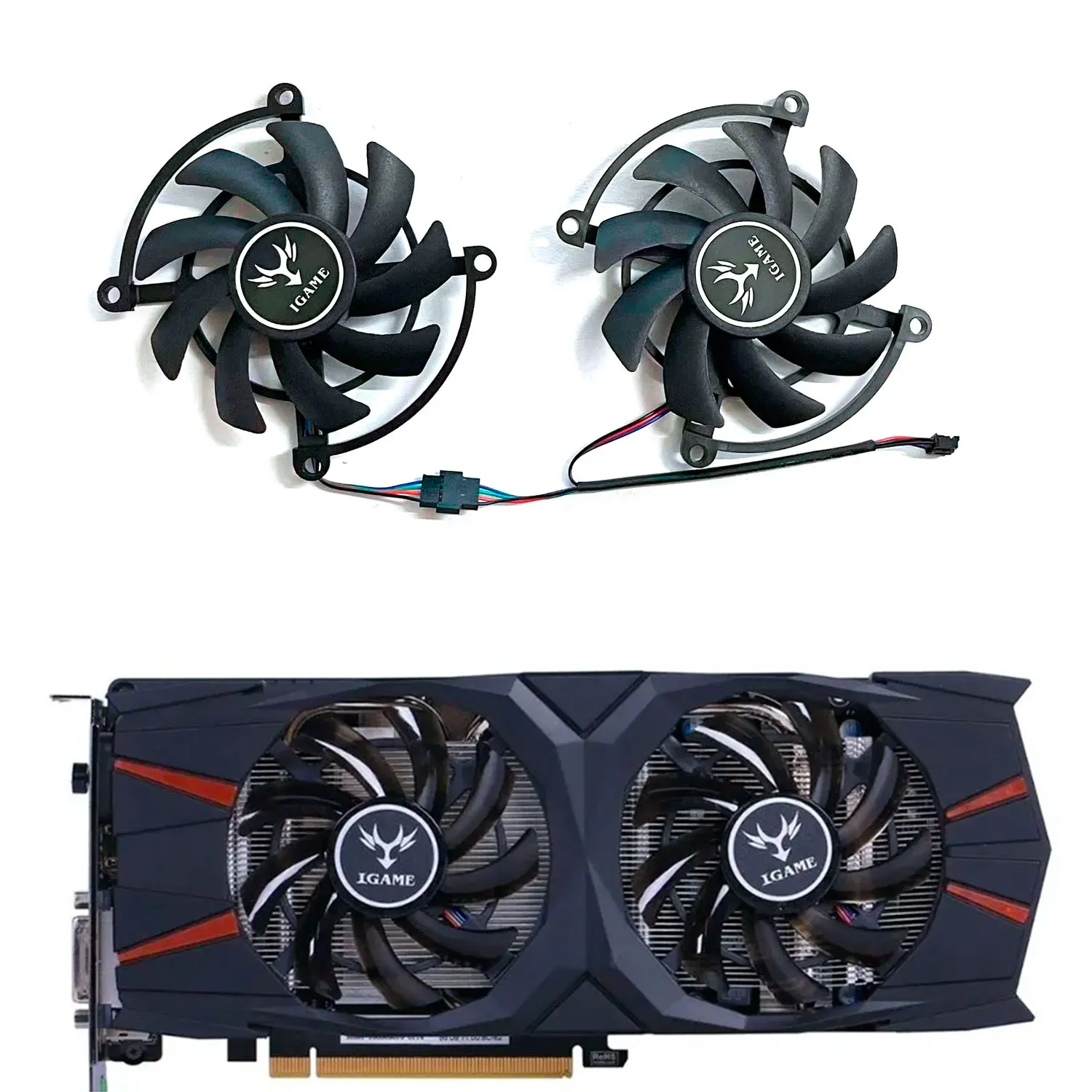 Suitable for Colorful iGame GTX 1060 1070 graphics card cooling fan 85mm 4PIN iGame GPU graphics card replacement fan
Suitable for Colorful iGame GTX 1060 1070 graphics card cooling fan 85mm 4PIN iGame GPU graphics card replacement fan