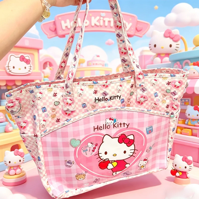 Large Capacity Hellokittys Travel Bag Cute Sweet Shoulder Bag Waterproof Student Tote Bag Kawaii Cartoon Bags for Woman
Large Capacity Hellokittys Travel Bag Cute Sweet Shoulder Bag Waterproof Student Tote Bag Kawaii Cartoon Bags for Woman