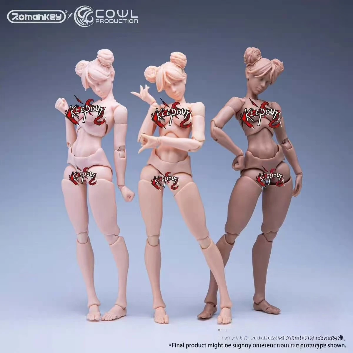 Romankey Female Body, White Skin, 1/12 Scale Articulated Figure, Finished Model
Romankey Female Body, White Skin, 1/12 Scale Articulated Figure, Finished Model