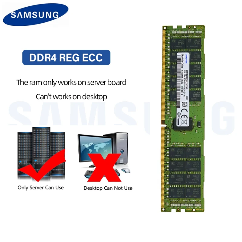 Samsung Server Memory DDR4 Ram 16GB 4G 8GB 32GB 3200MHz 2666MHz 2400MHz 2133MHz PC4 2666V 3200AA REG ECC Support X99 Motherboard
Samsung Server Memory DDR4 Ram 16GB 4G 8GB 32GB 3200MHz 2666MHz 2400MHz 2133MHz PC4 2666V 3200AA REG ECC Support X99 Motherboard