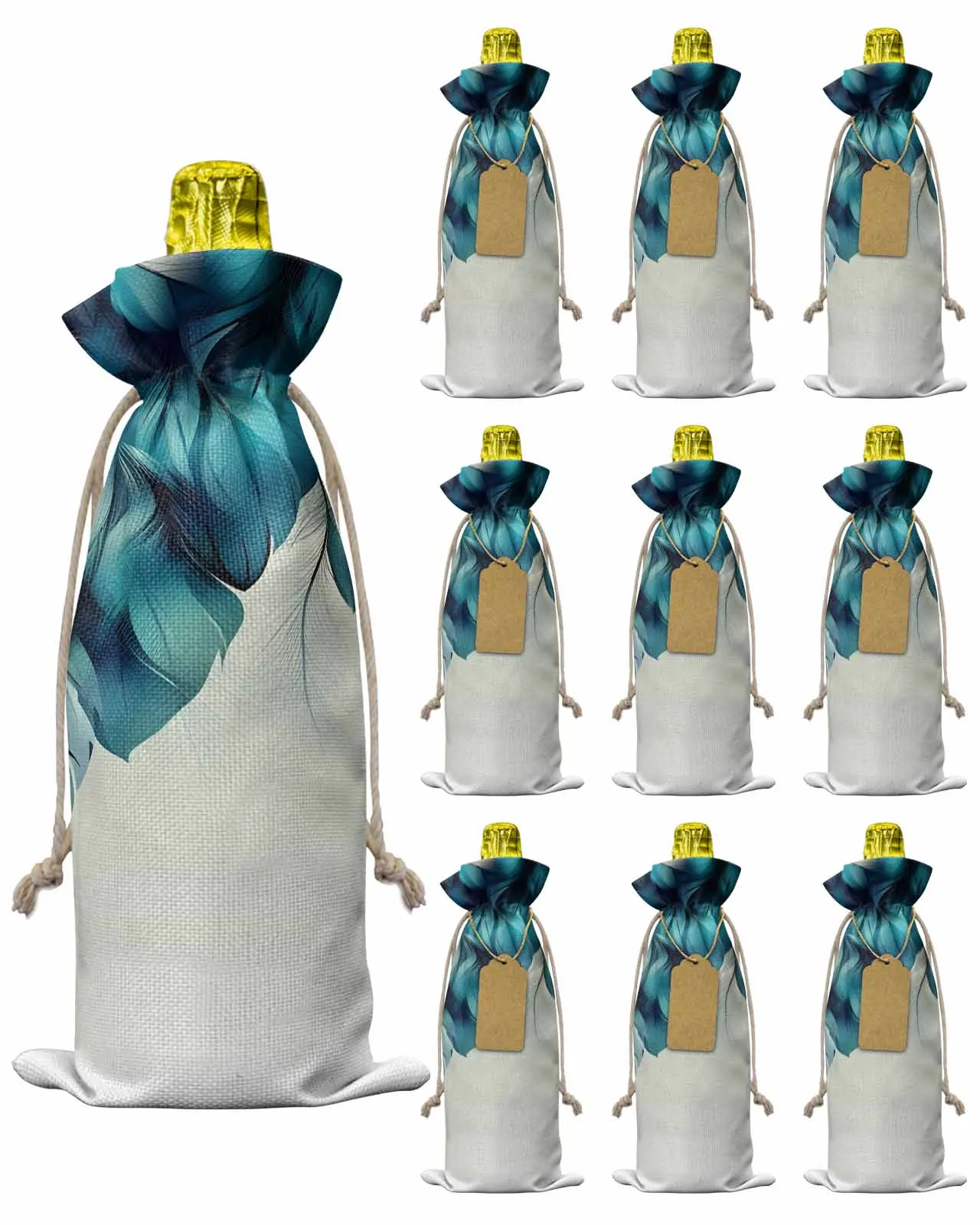 10pcs Wine Bottle Covers Feather Abstract Art Wine Holder Carrier Packaging Bag Wedding Party Decor Gift
10pcs Wine Bottle Covers Feather Abstract Art Wine Holder Carrier Packaging Bag Wedding Party Decor Gift