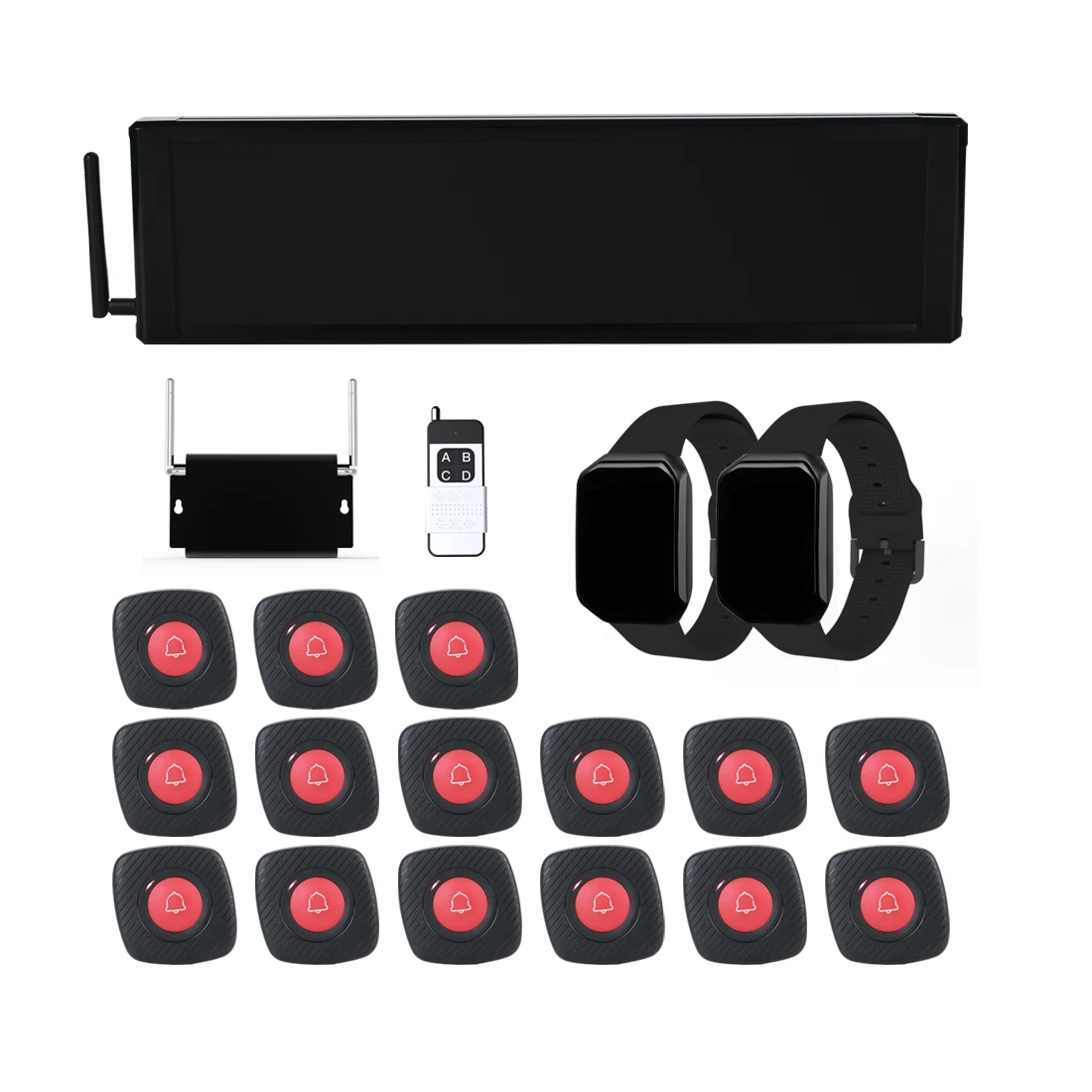 BYHUBYENG Wireless Restaurant Guest Table 15 Call Button Paging Waiter Pager 1 Receiver 2 Wrist Watch Service Calling System
BYHUBYENG Wireless Restaurant Guest Table 15 Call Button Paging Waiter Pager 1 Receiver 2 Wrist Watch Service Calling System
