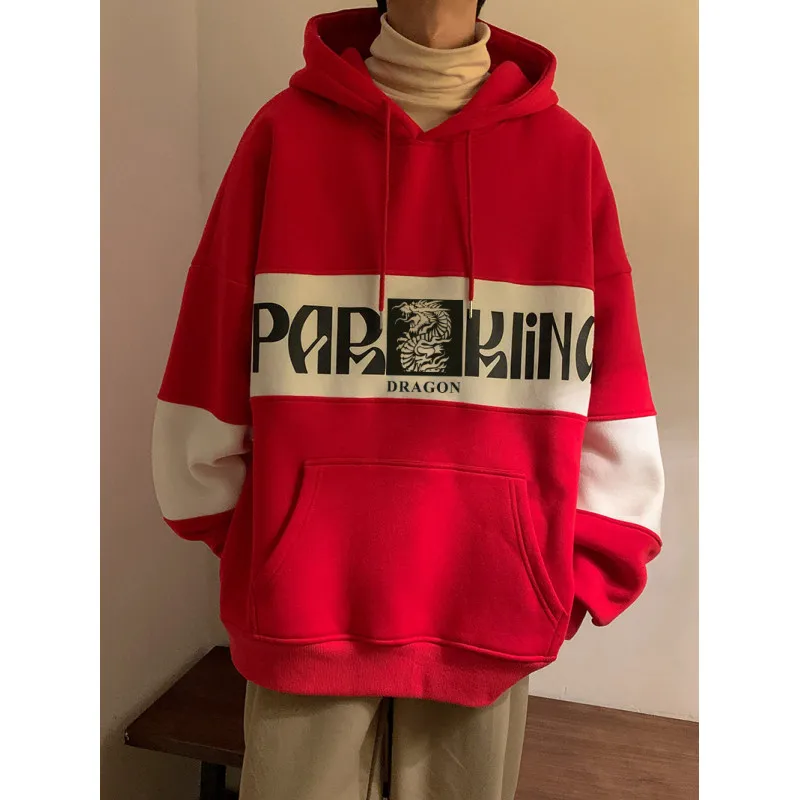 Красная толстовка с капюшоном на флисовой подкладке для мужчин, утепленная, осенне-зимняя, оверсайз, повседневная спортивная одежда в американском ретро-стиле с принтом, не требует глажки
Красная толстовка с капюшоном на флисовой подкладке для мужчин, утепленная, осенне-зимняя, оверсайз, повседневная спортивная одежда в американском ретро-стиле с принтом, не требует глажки