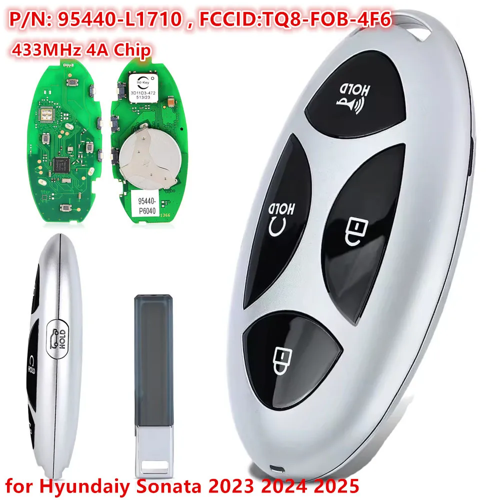 95440-L1710,New Smart Remote Key Fob for Hyundaiy Sonata 2023 2024 2025 2026 FCCID:TQ8-FOB-4F6 433M 4A Chip
95440-L1710,New Smart Remote Key Fob for Hyundaiy Sonata 2023 2024 2025 2026 FCCID:TQ8-FOB-4F6 433M 4A Chip