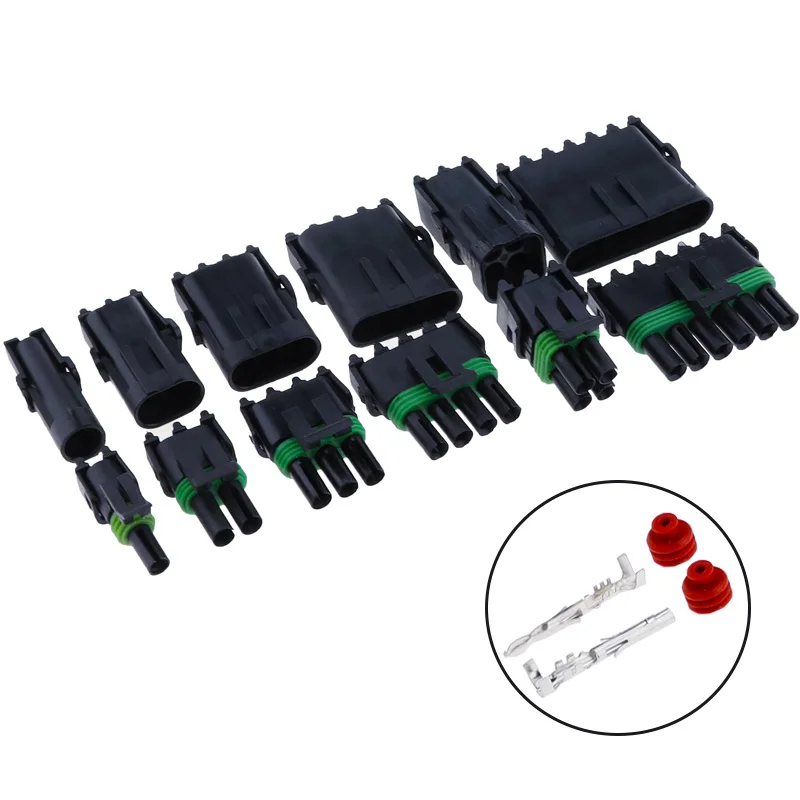 1 Set 1 2 3 4 6 Pin Way Delphi GM Automotive Female Male Weather Pack Electrical Socket Plug Automobile Connectors
1 Set 1 2 3 4 6 Pin Way Delphi GM Automotive Female Male Weather Pack Electrical Socket Plug Automobile Connectors