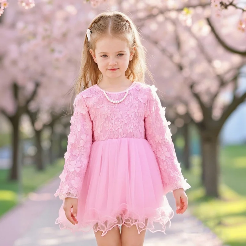 Spring and Autumn Girls' Dress Fashion Children's Clothing Long Sleeve Baby Toddler Petal Mesh Patchwork Girls' Formal Dress
Spring and Autumn Girls' Dress Fashion Children's Clothing Long Sleeve Baby Toddler Petal Mesh Patchwork Girls' Formal Dress
