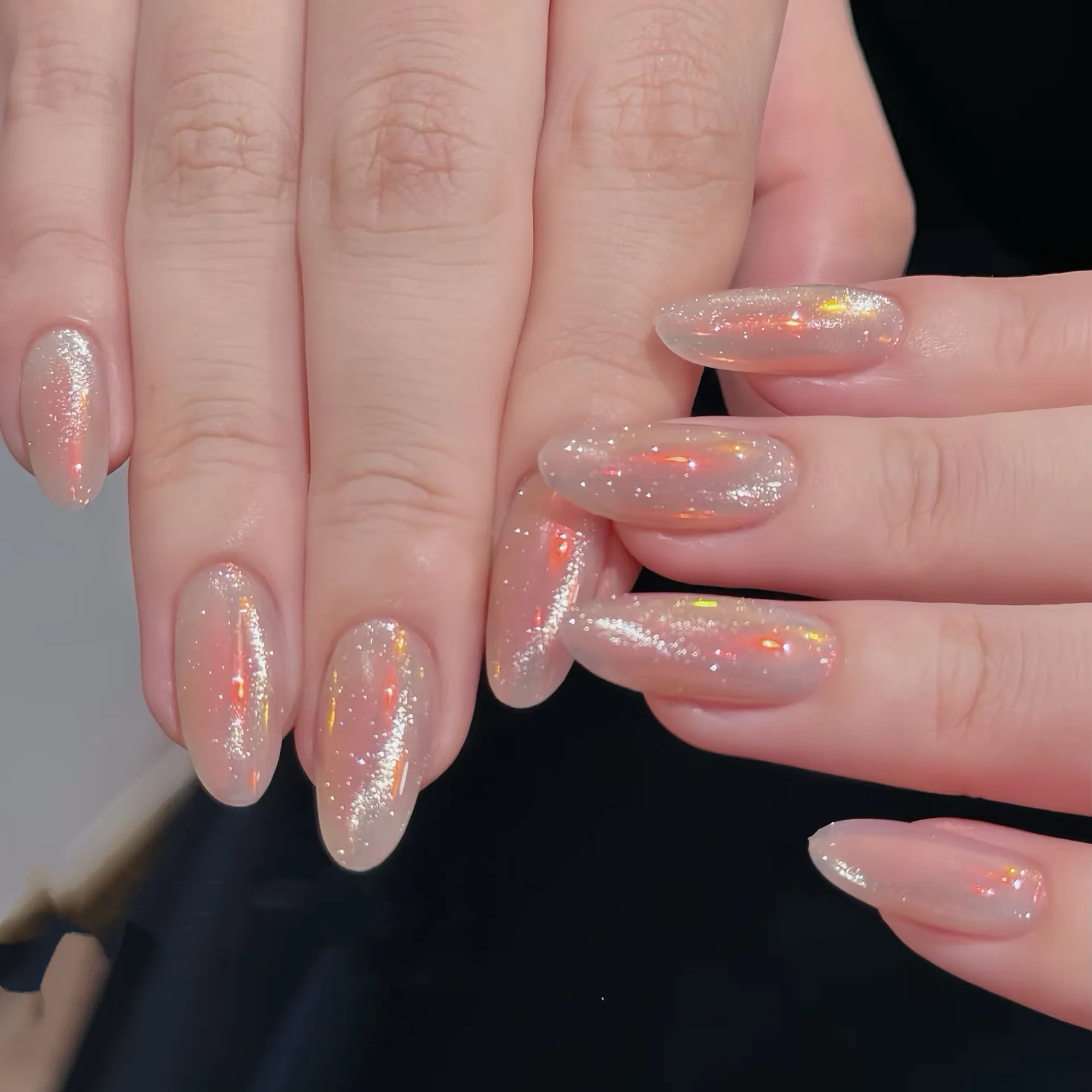 10pcs Silver Glitter Diamond Nail Gradient Star Almond Press on Nails Orange Cat Eye Minimal French False Nails Summer Nail Art
10pcs Silver Glitter Diamond Nail Gradient Star Almond Press on Nails Orange Cat Eye Minimal French False Nails Summer Nail Art