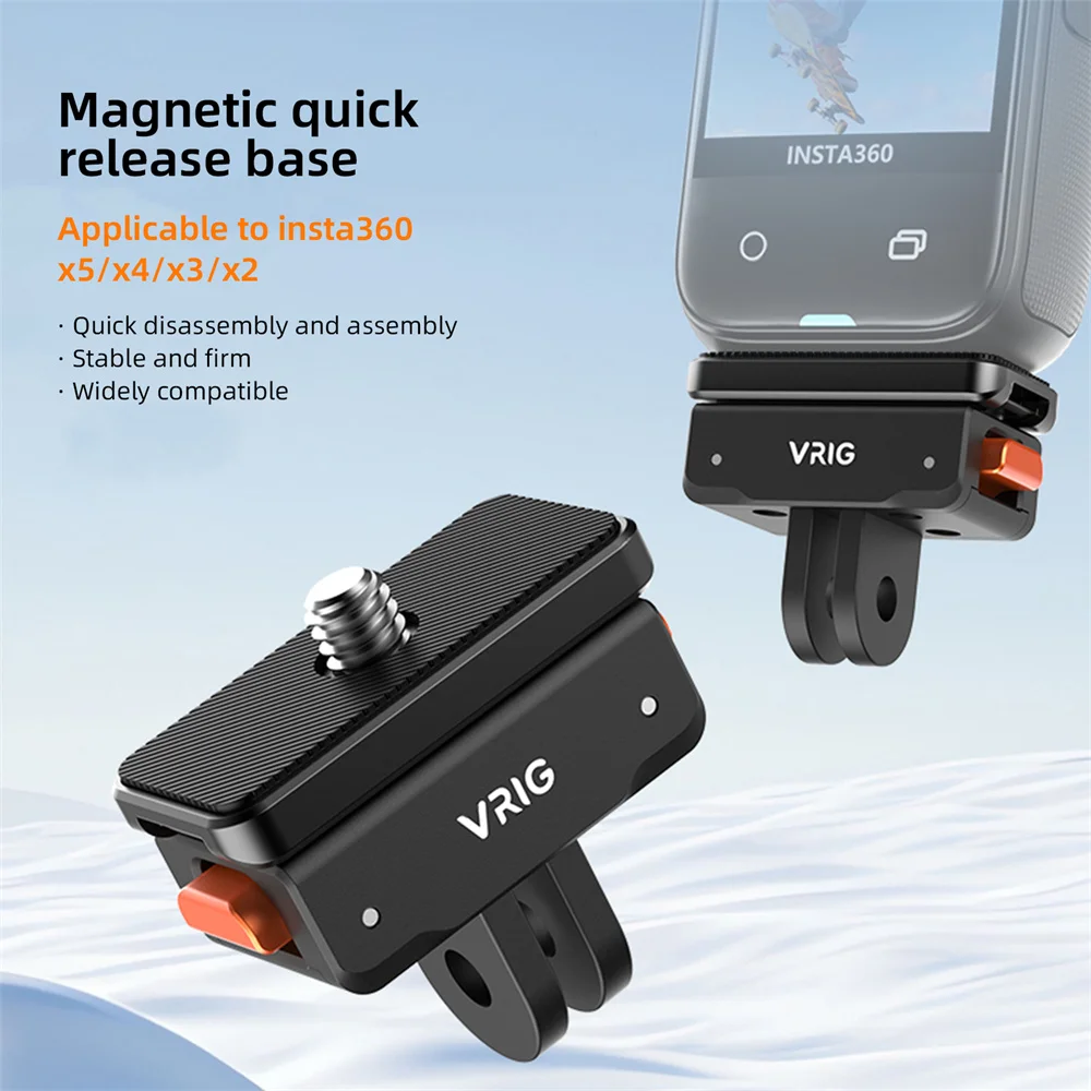 VRIG Magnetic Quick Release Mount for Insta 360 ACE/ACE PRO/ACE PRO2 Camera Expansion Bracket With 1/4" Plate For X5/X4/X3/X2
VRIG Magnetic Quick Release Mount for Insta 360 ACE/ACE PRO/ACE PRO2 Camera Expansion Bracket With 1/4" Plate For X5/X4/X3/X2