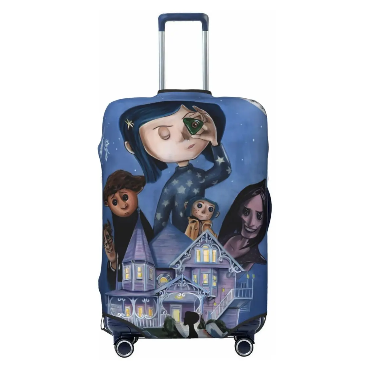 Custom Fashion Coraline Twitchy Witchy Girl Luggage Cover Protector Washable Horror Scary Movie Travel Suitcase Covers
Custom Fashion Coraline Twitchy Witchy Girl Luggage Cover Protector Washable Horror Scary Movie Travel Suitcase Covers