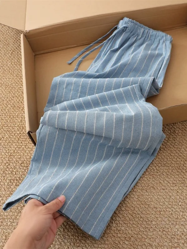 Cotton Linen Wide Leg Pants Women Summer Thin Comfortable Casual Drapey Slimming Straight Tube Long Trousers Artistic Stripe
Cotton Linen Wide Leg Pants Women Summer Thin Comfortable Casual Drapey Slimming Straight Tube Long Trousers Artistic Stripe